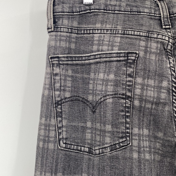 Levi’s Men Plaid Print Gray Slim Tapered Denim Jeans 32 x 34 - Picture 7 of 11